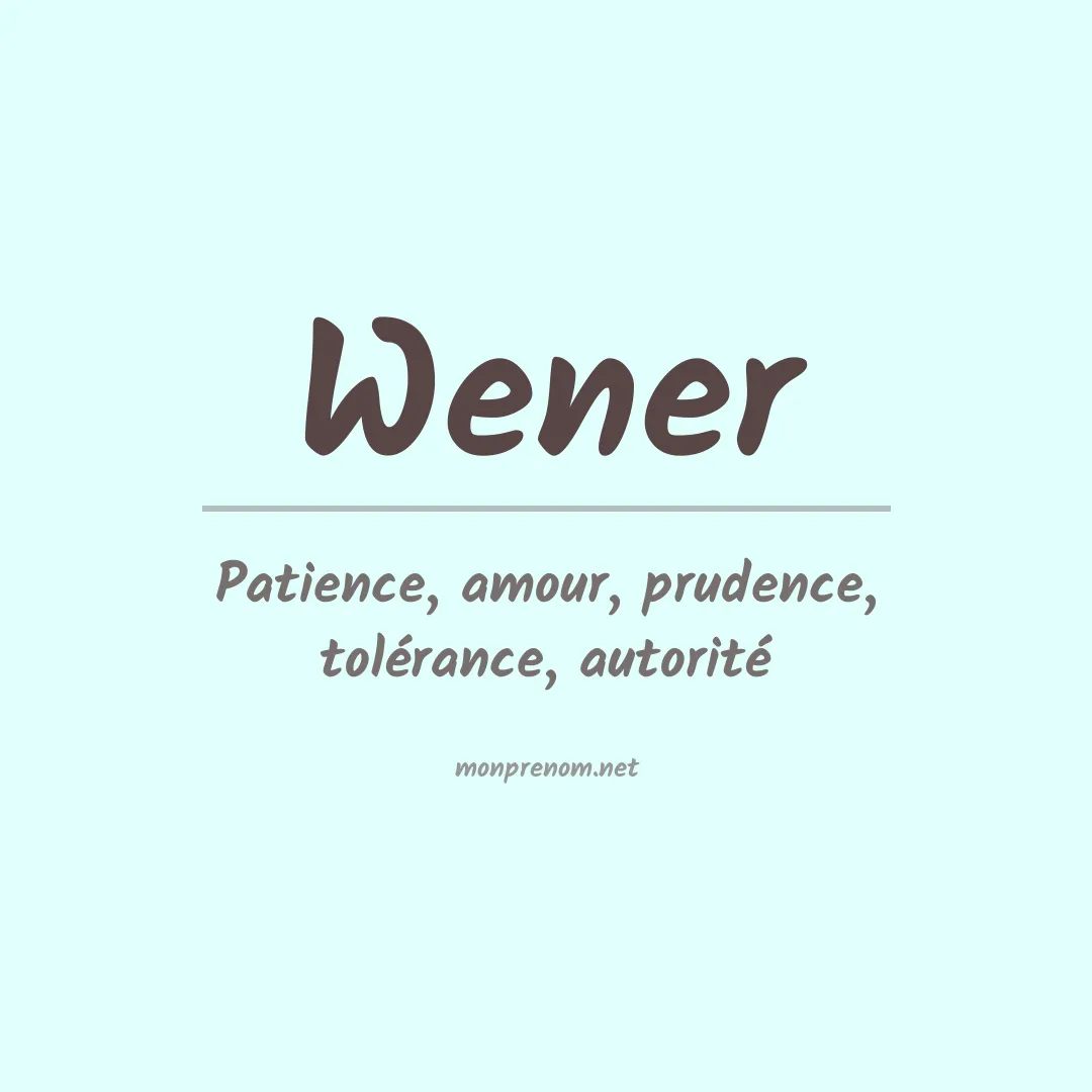 Prénom Wener