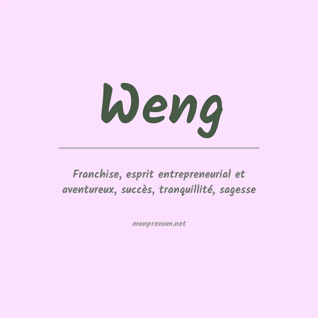 Prénom Weng