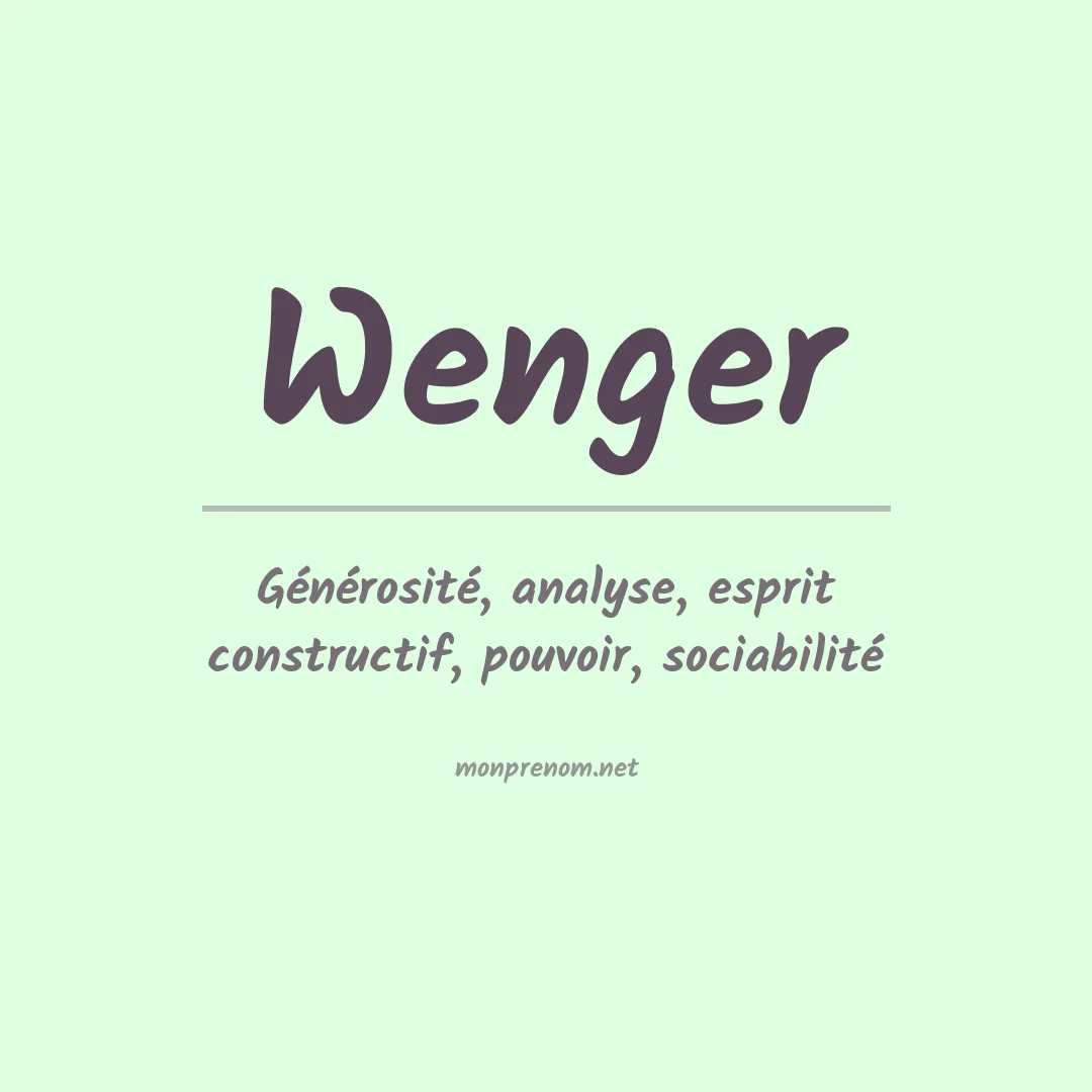Prénom Wenger