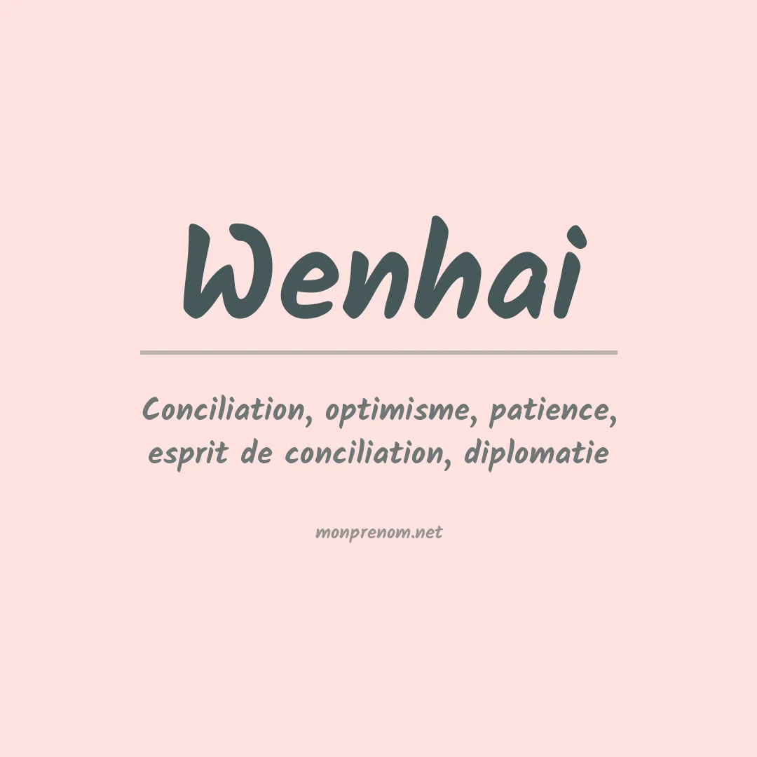 Prénom Wenhai