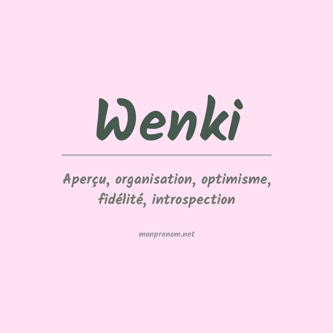 Prénom Wenki