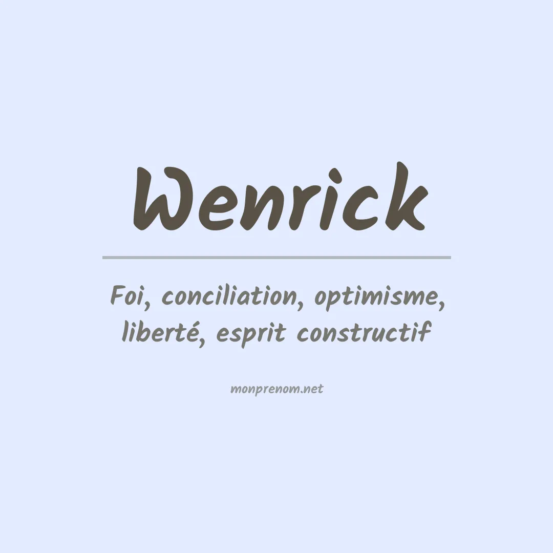 Prénom Wenrick