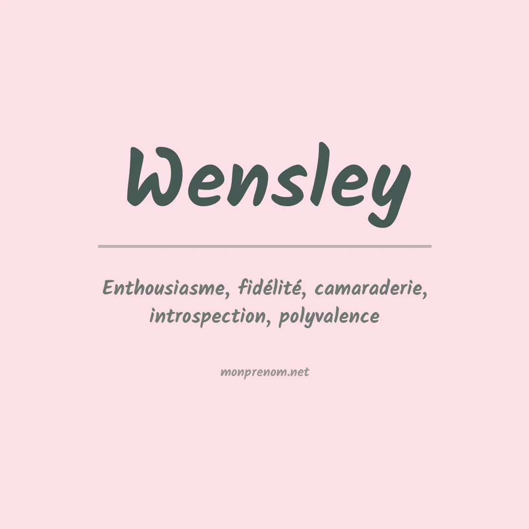 Prénom Wensley