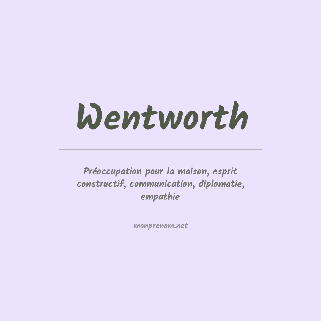 Prénom Wentworth