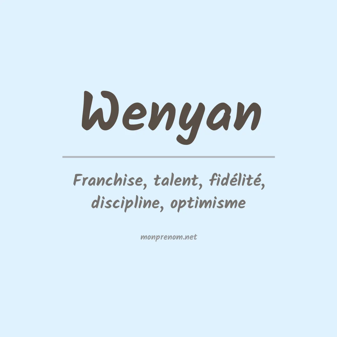 Prénom Wenyan