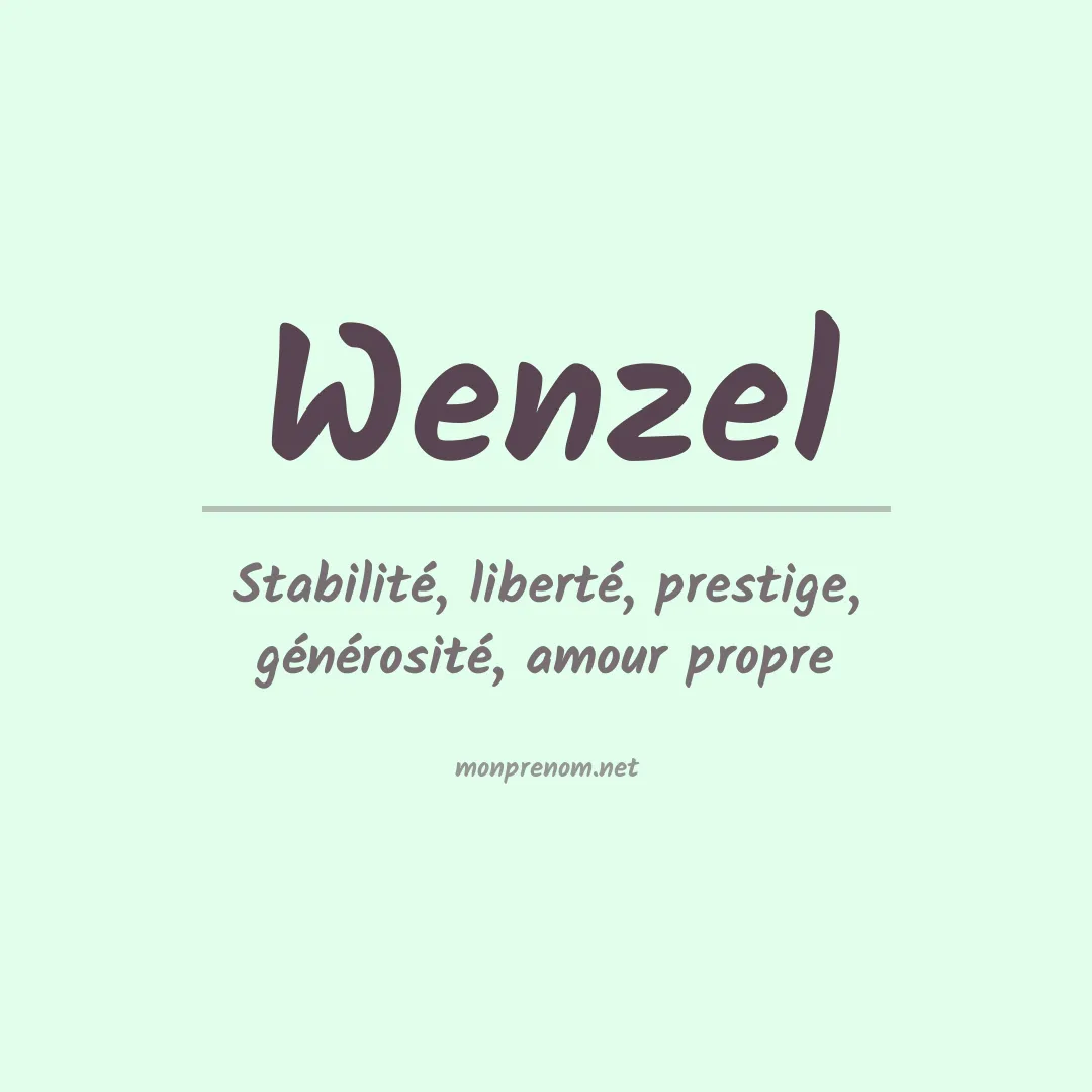 Prénom Wenzel