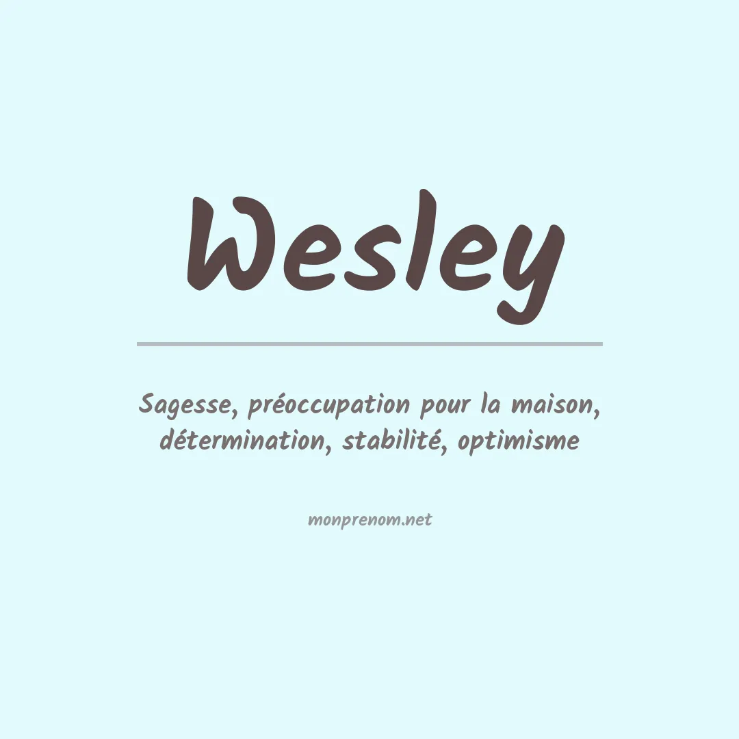 Prénom Wesley