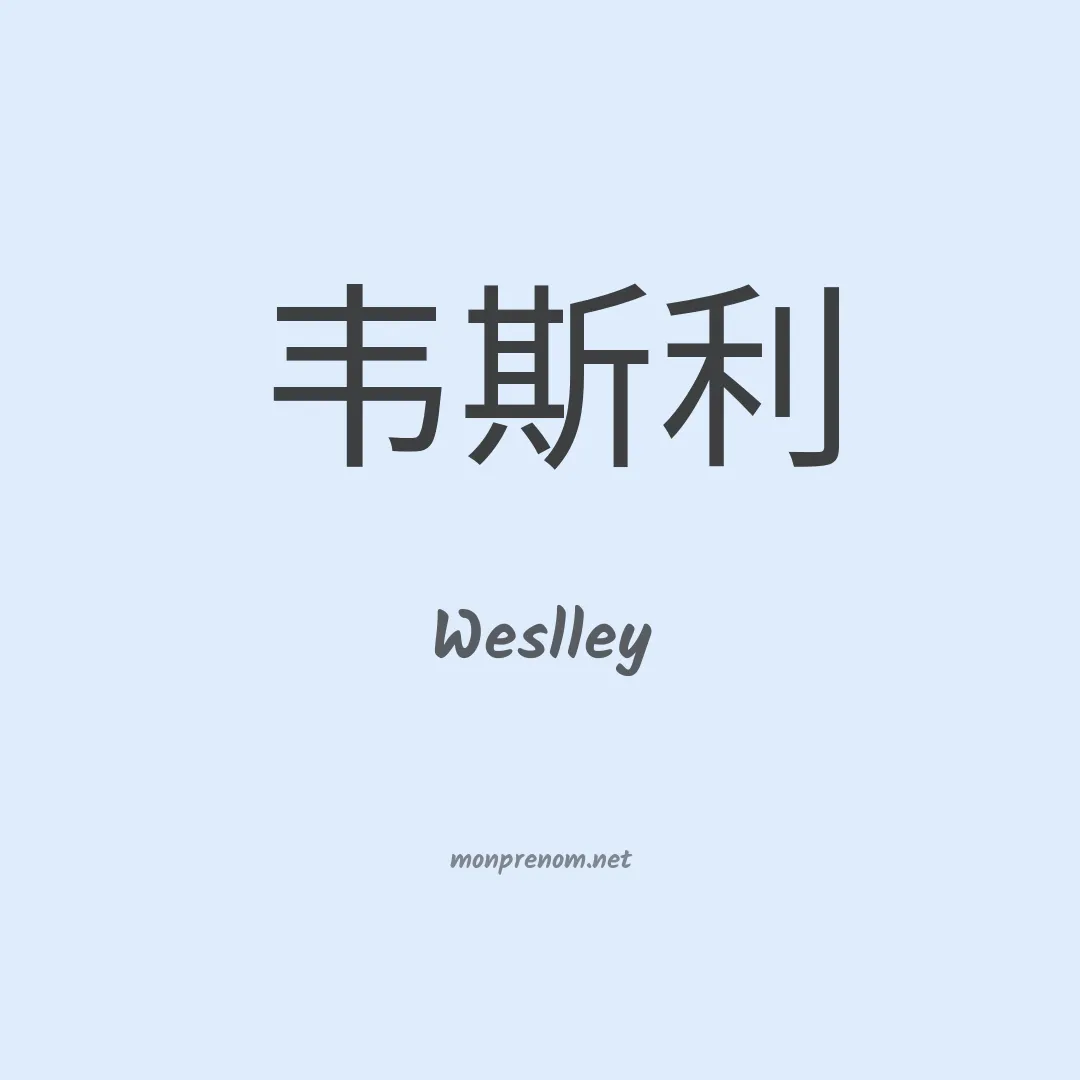 Weslley en chinois