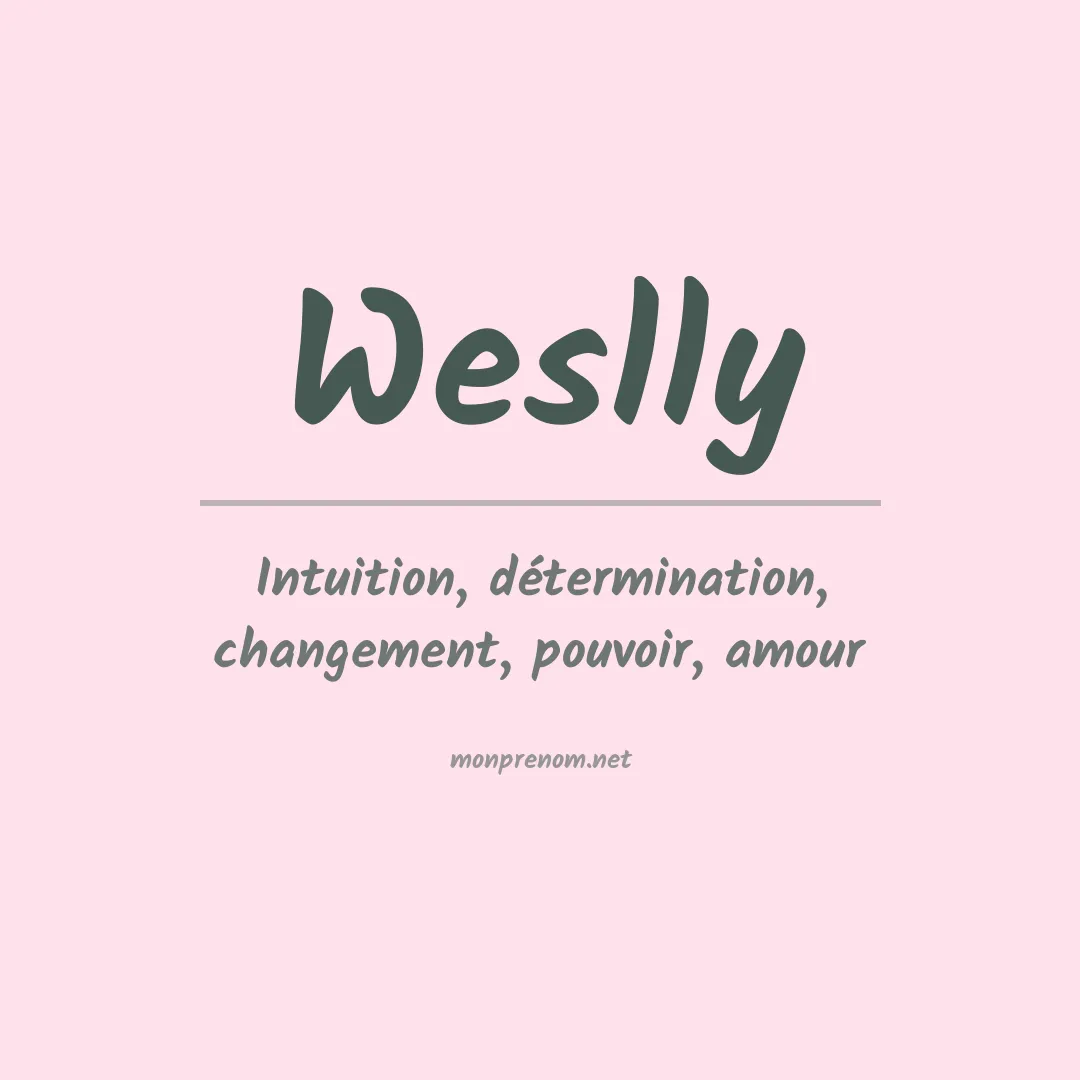 Signification du prénom Weslly