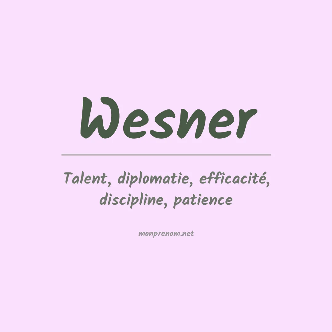 Prénom Wesner
