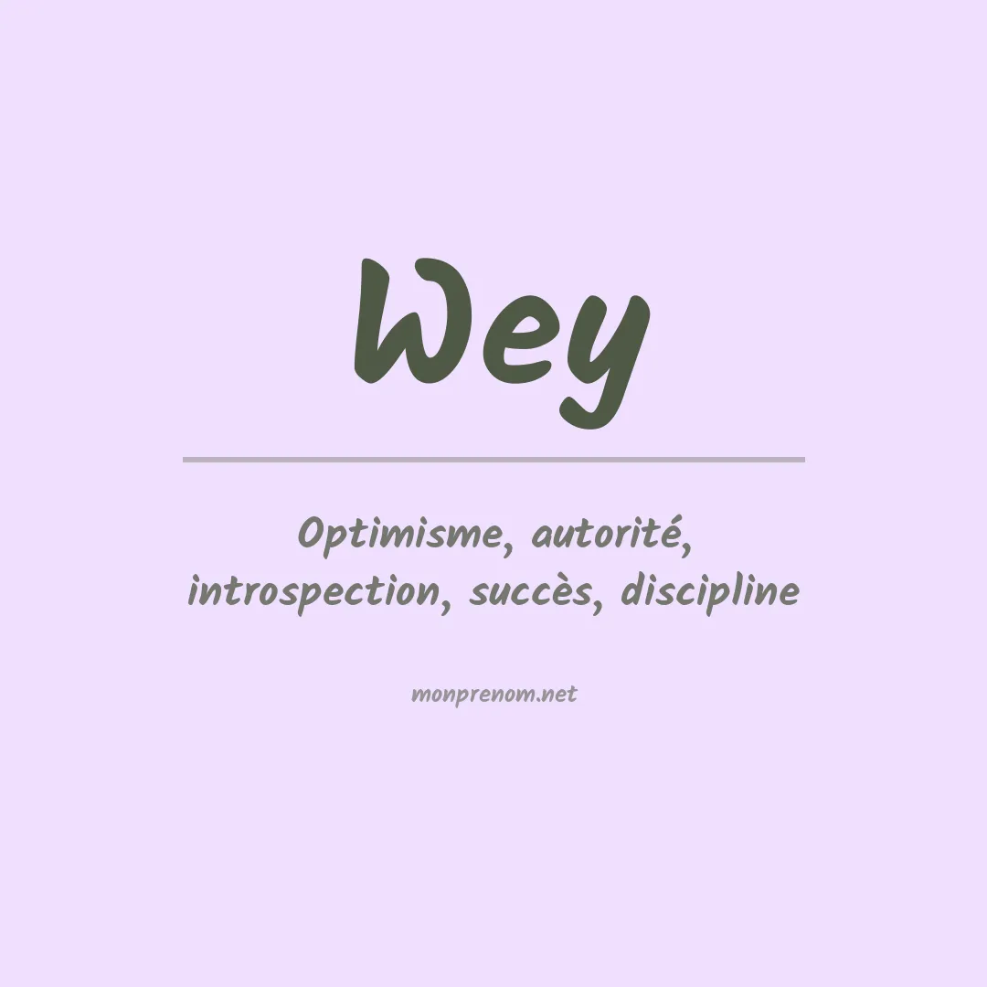 Prénom Wey