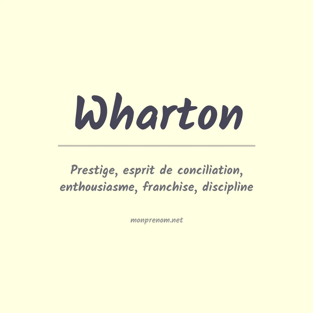 Prénom Wharton