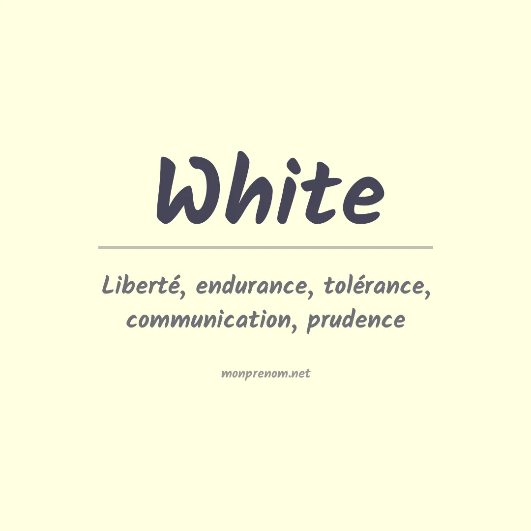 Prénom White