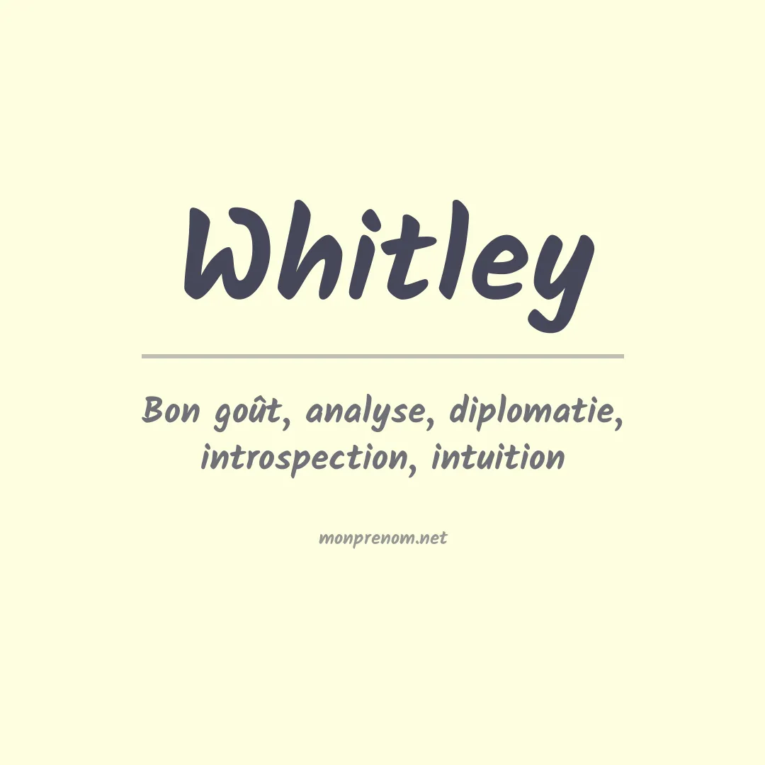 Prénom Whitley