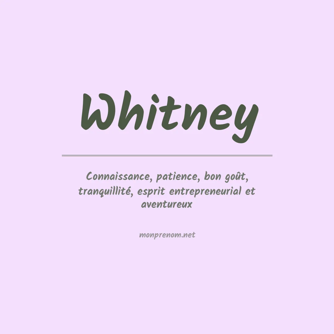 Prénom Whitney
