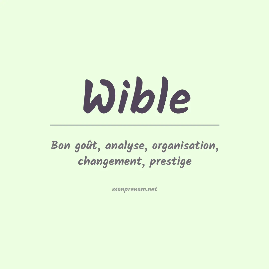 Prénom Wible