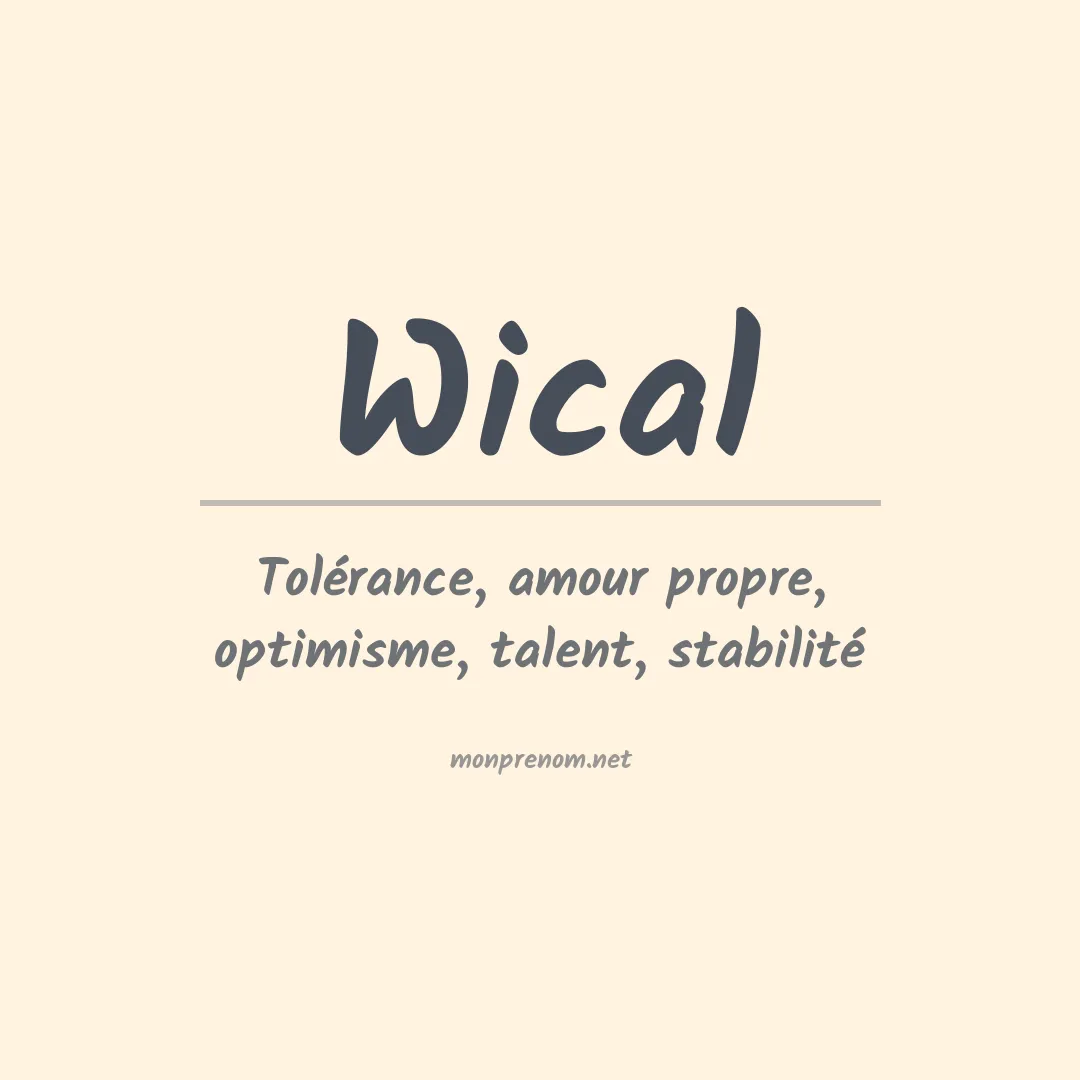 Prénom Wical