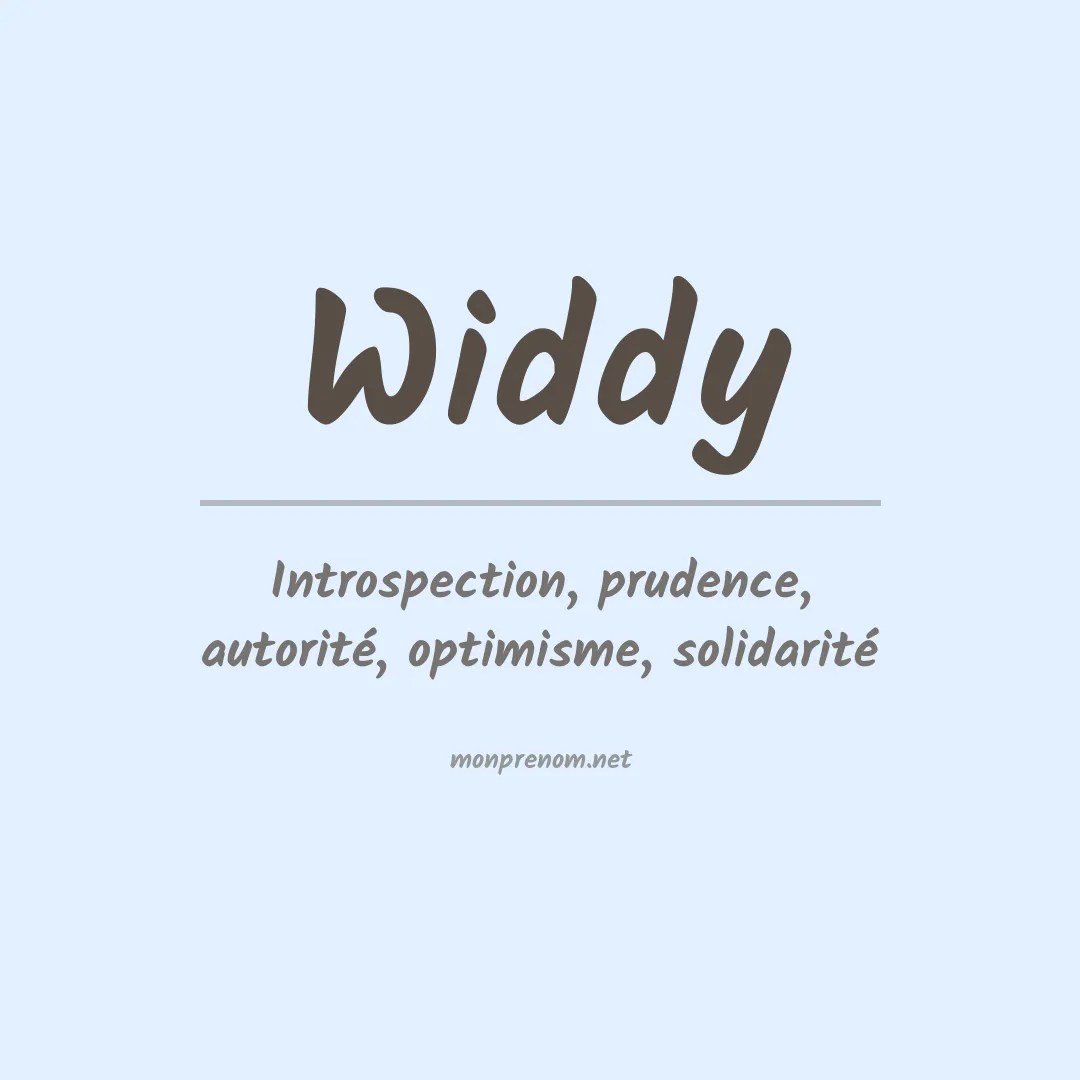 Prénom Widdy