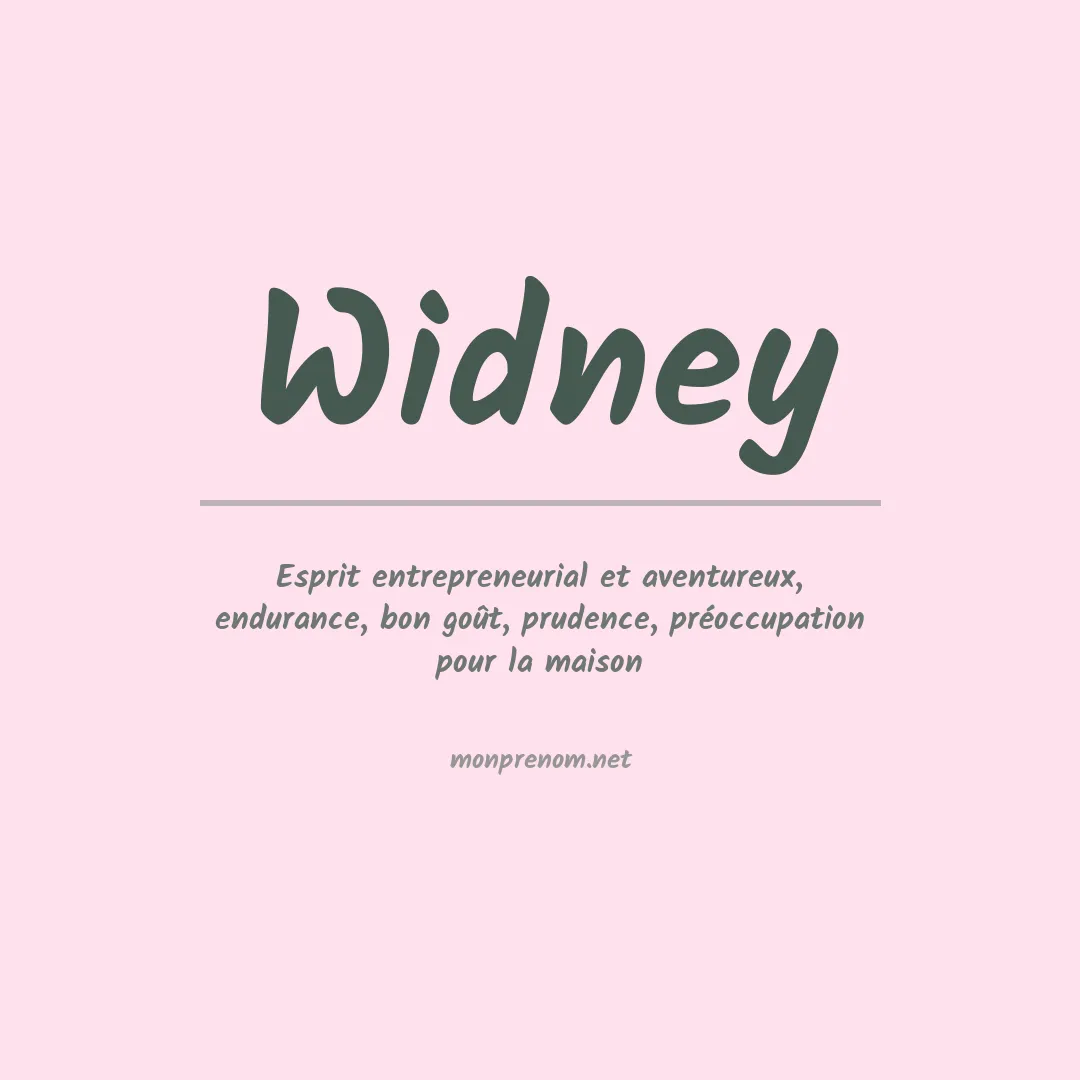 Prénom Widney