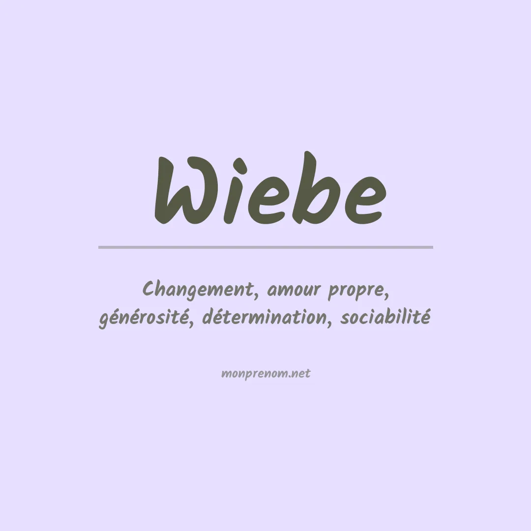 Prénom Wiebe