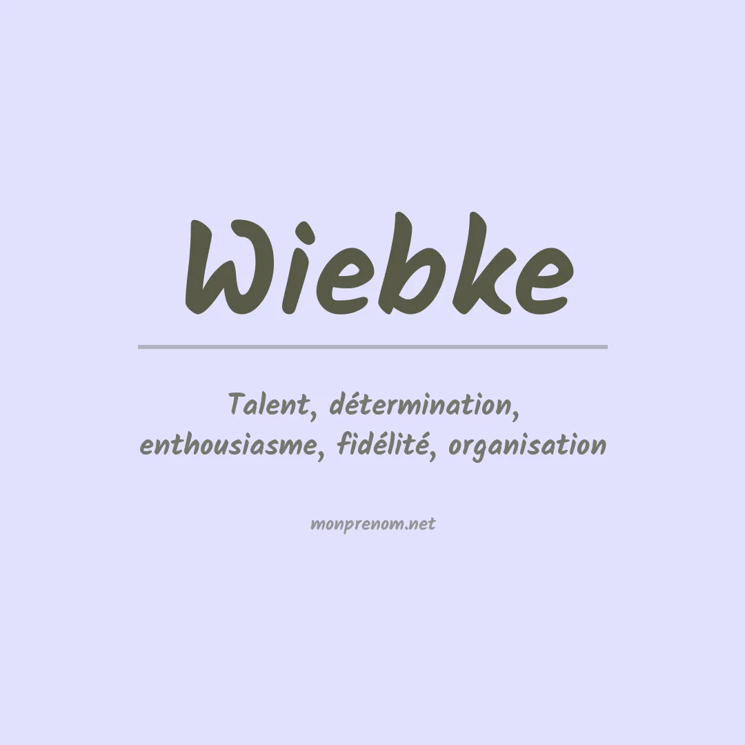 Prénom Wiebke