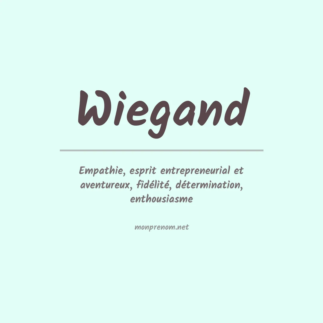 Prénom Wiegand