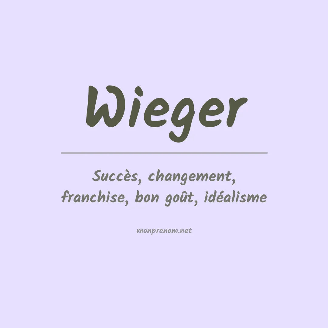 Prénom Wieger