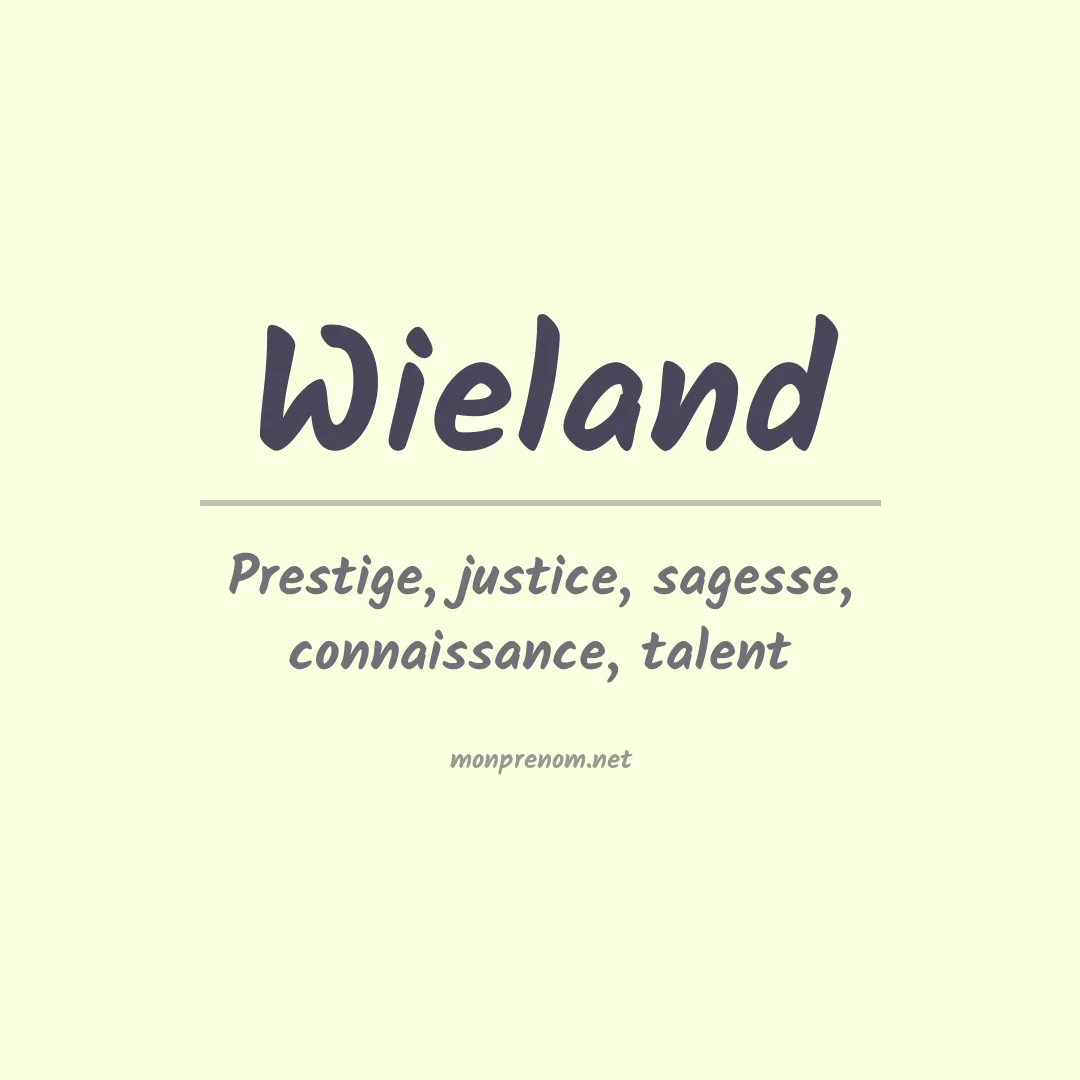 Prénom Wieland