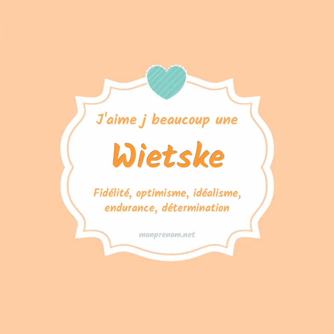 J'aime beaucoup Wietske