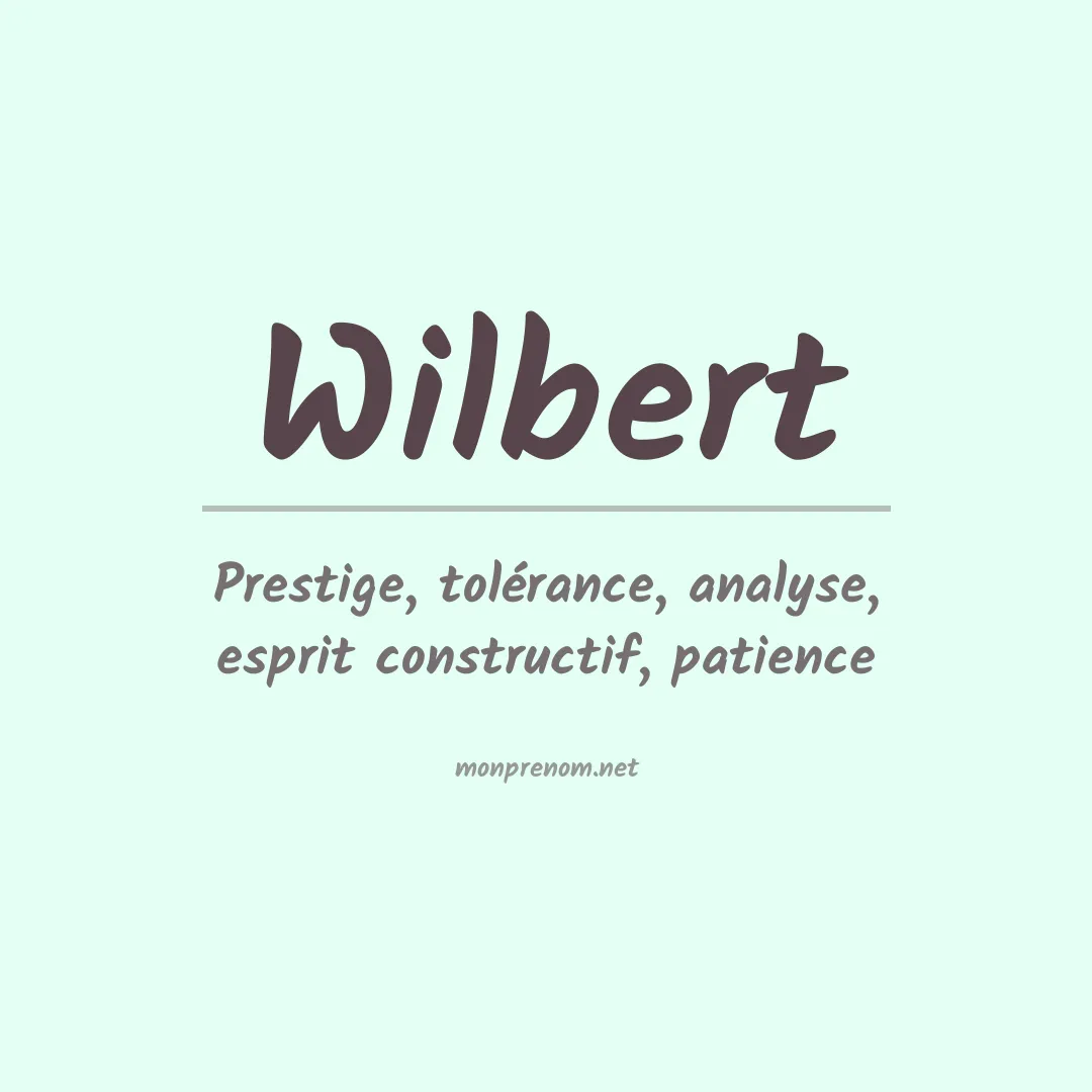 Prénom Wilbert