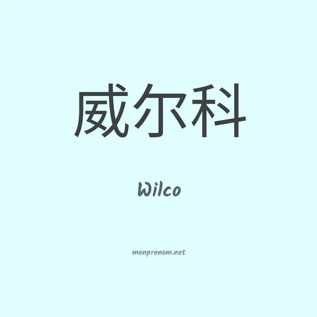 Wilco en chinois