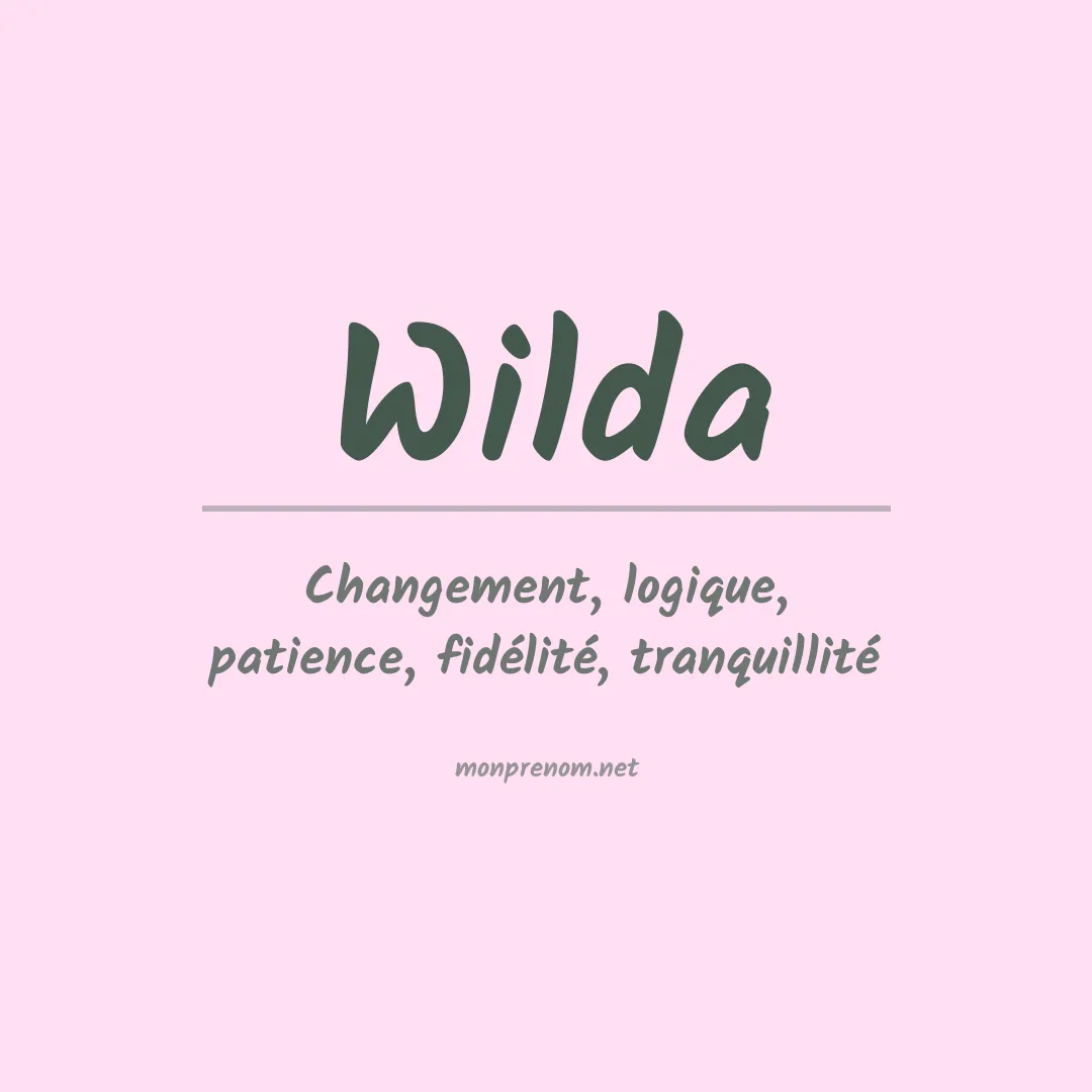 Prénom Wilda