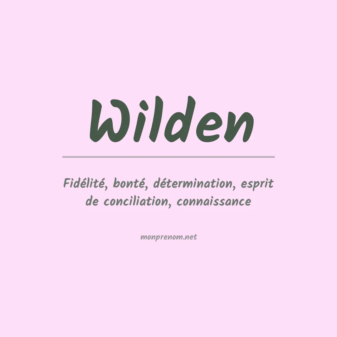 Prénom Wilden