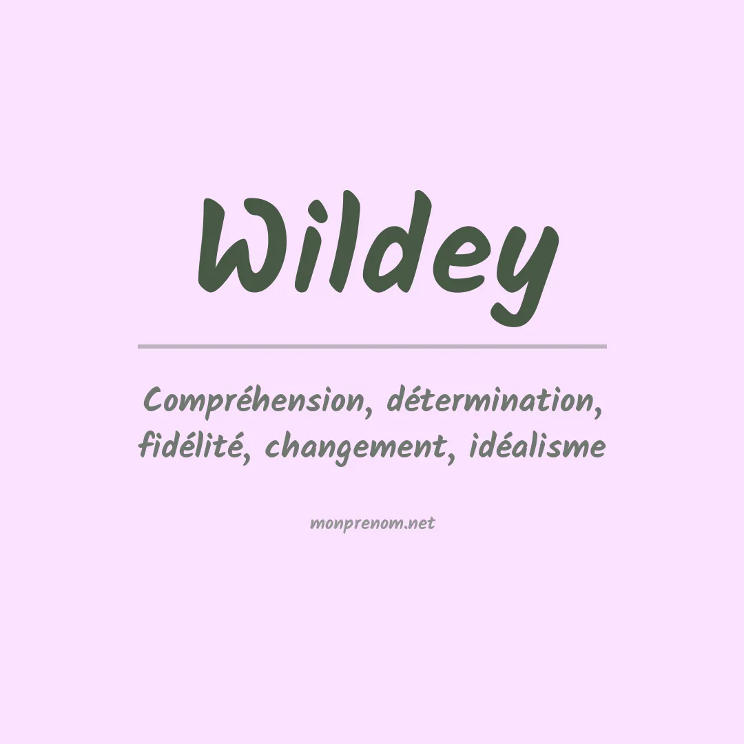 Prénom Wildey