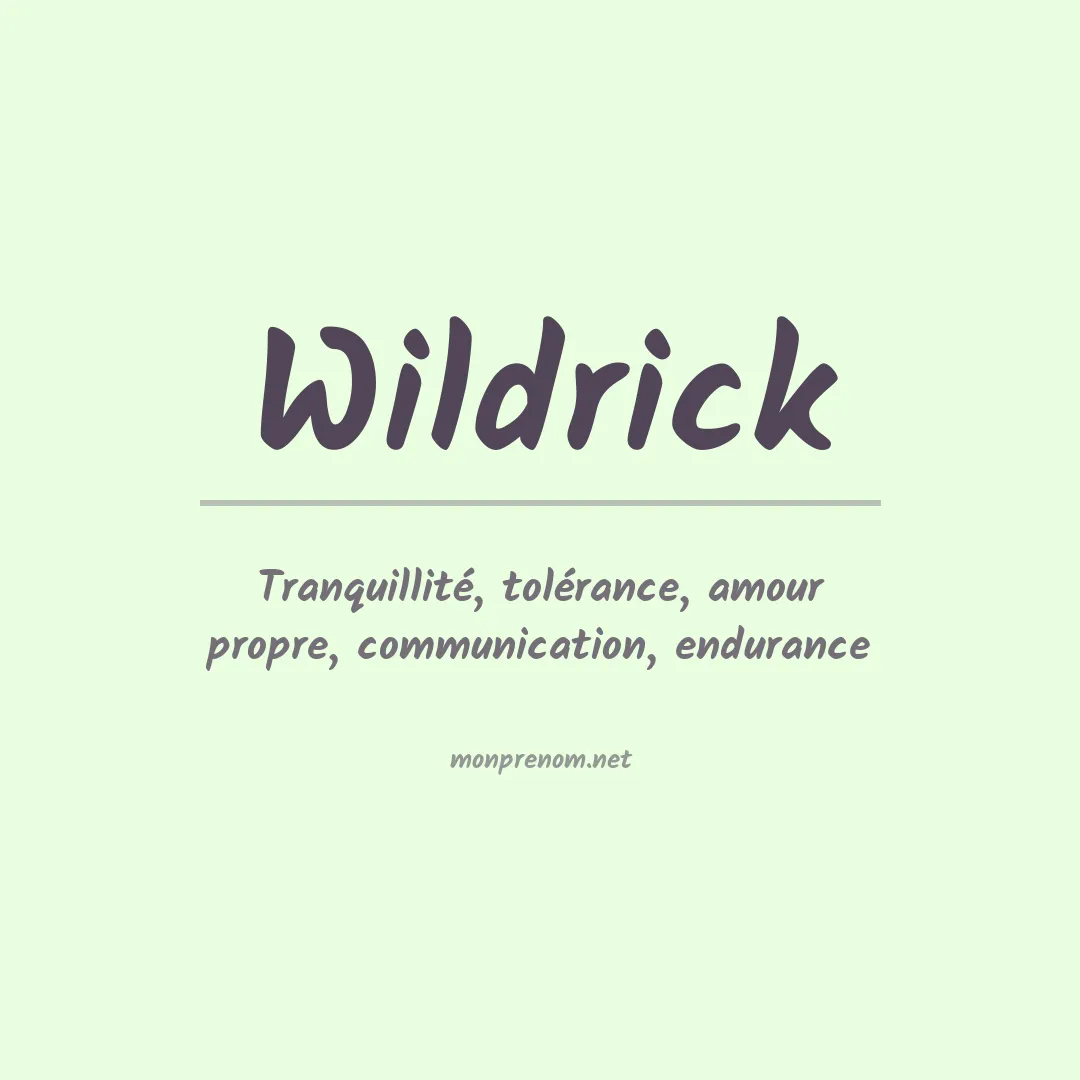 Prénom Wildrick