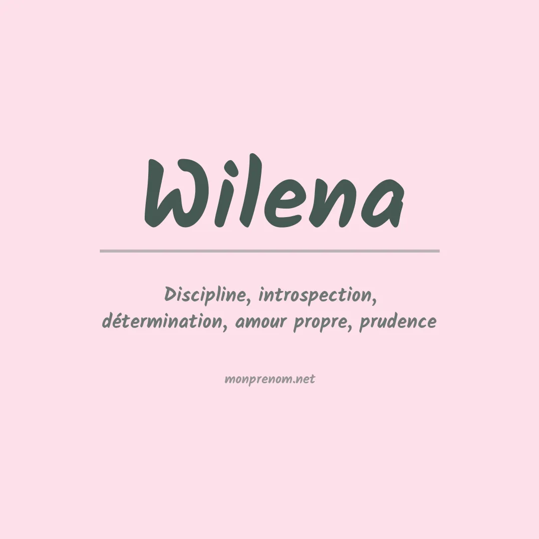 Prénom Wilena