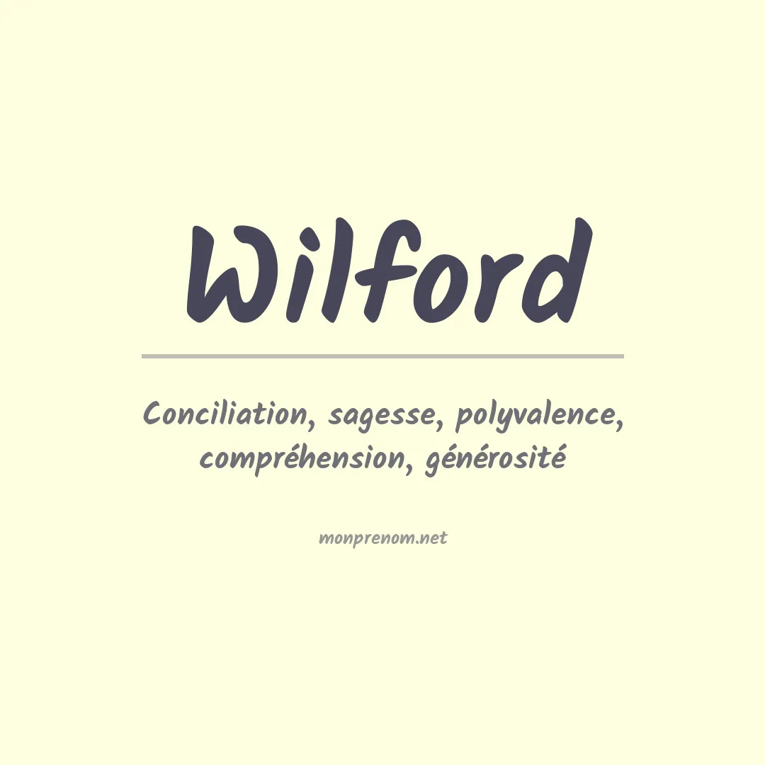 Prénom Wilford