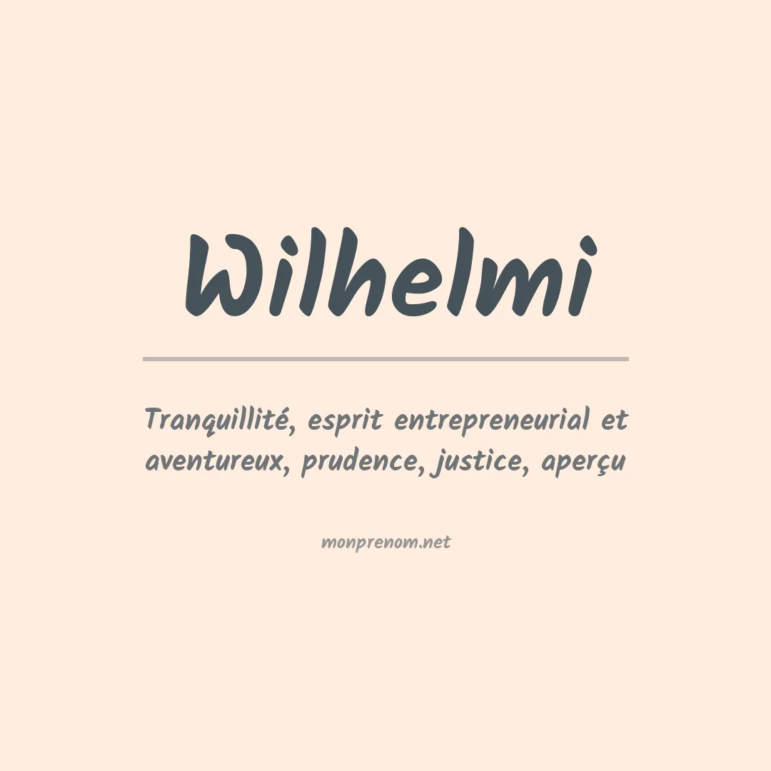 Prénom Wilhelmi