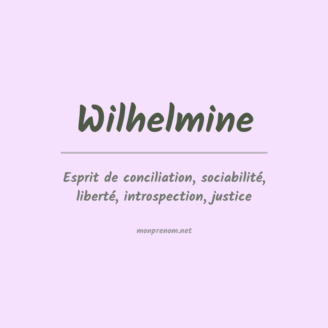 Prénom Wilhelmine