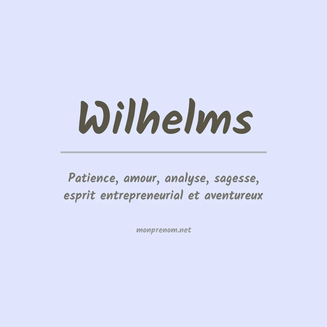 Prénom Wilhelms