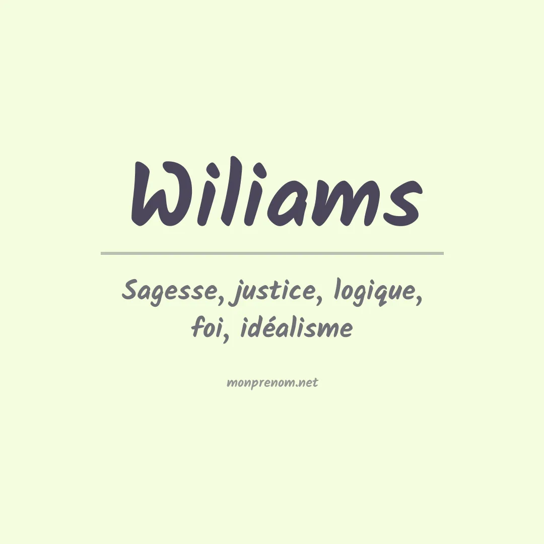 Prénom Wiliams