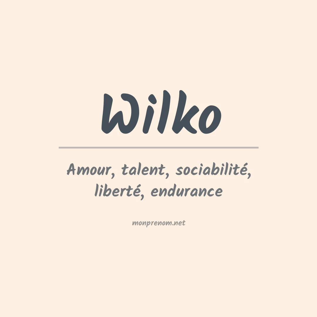 Signification du prénom Wilko