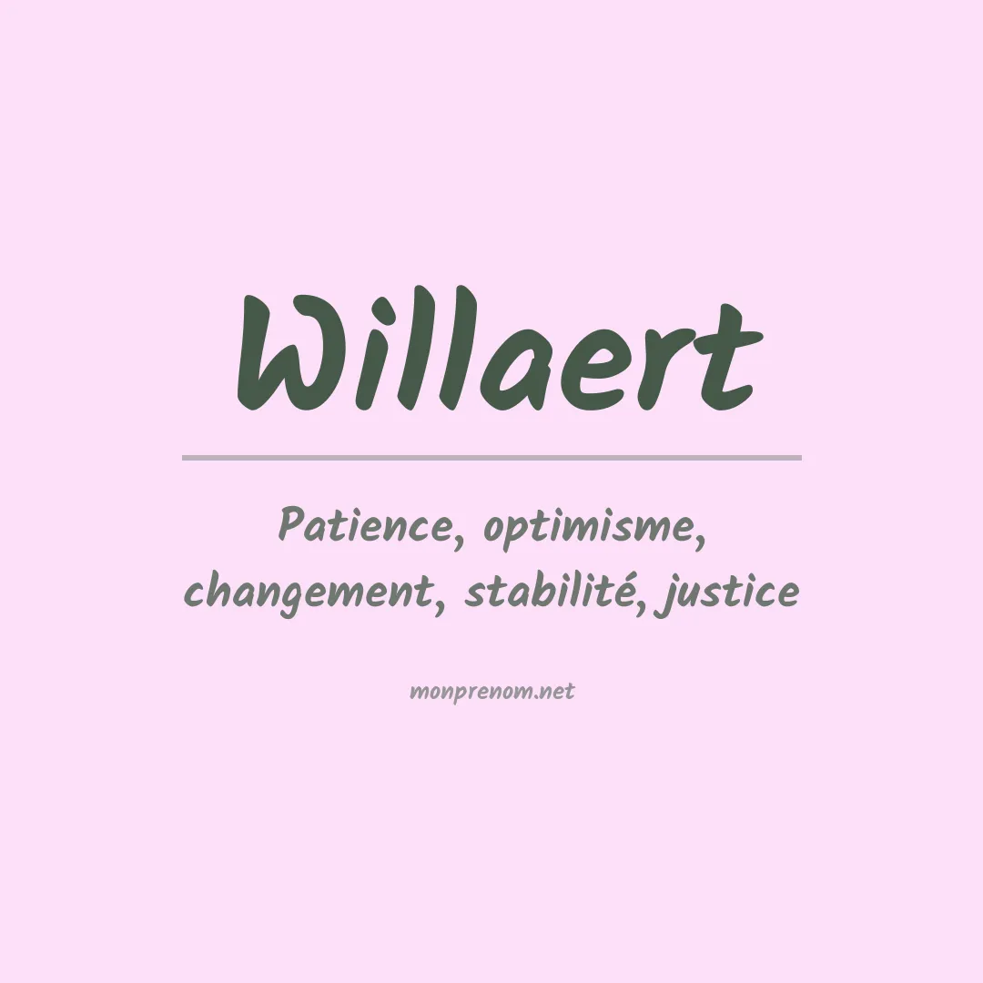Prénom Willaert