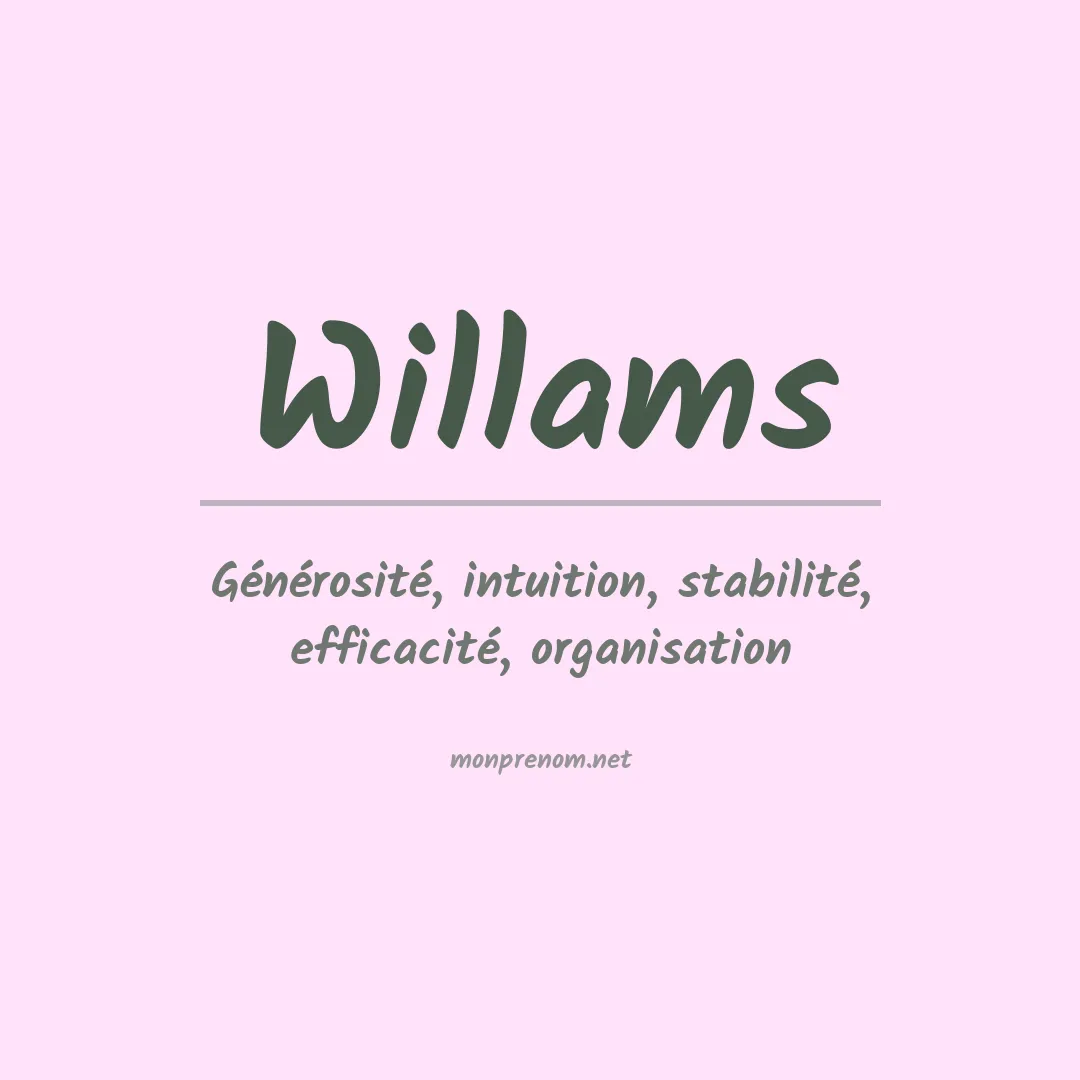 Prénom Willams