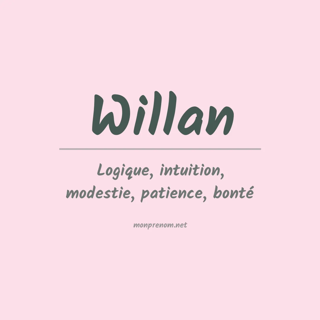 Prénom Willan