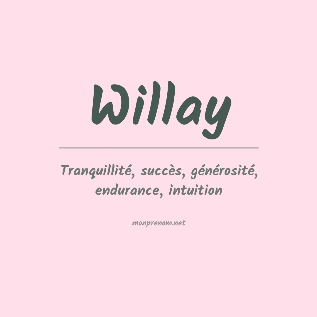 Signification du prénom Willay