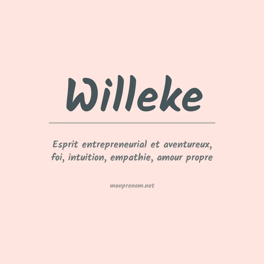 Prénom Willeke