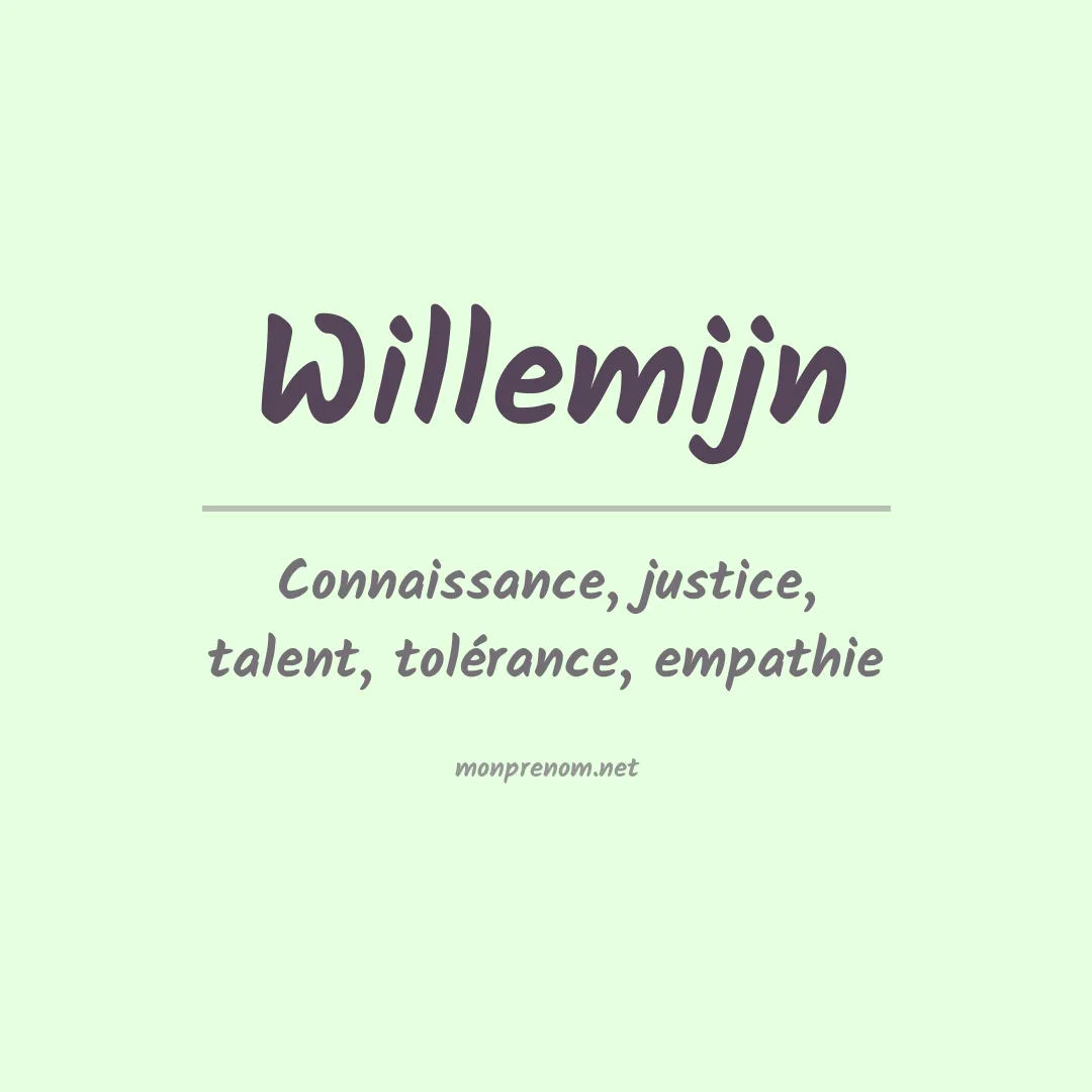 Signification du prénom Willemijn