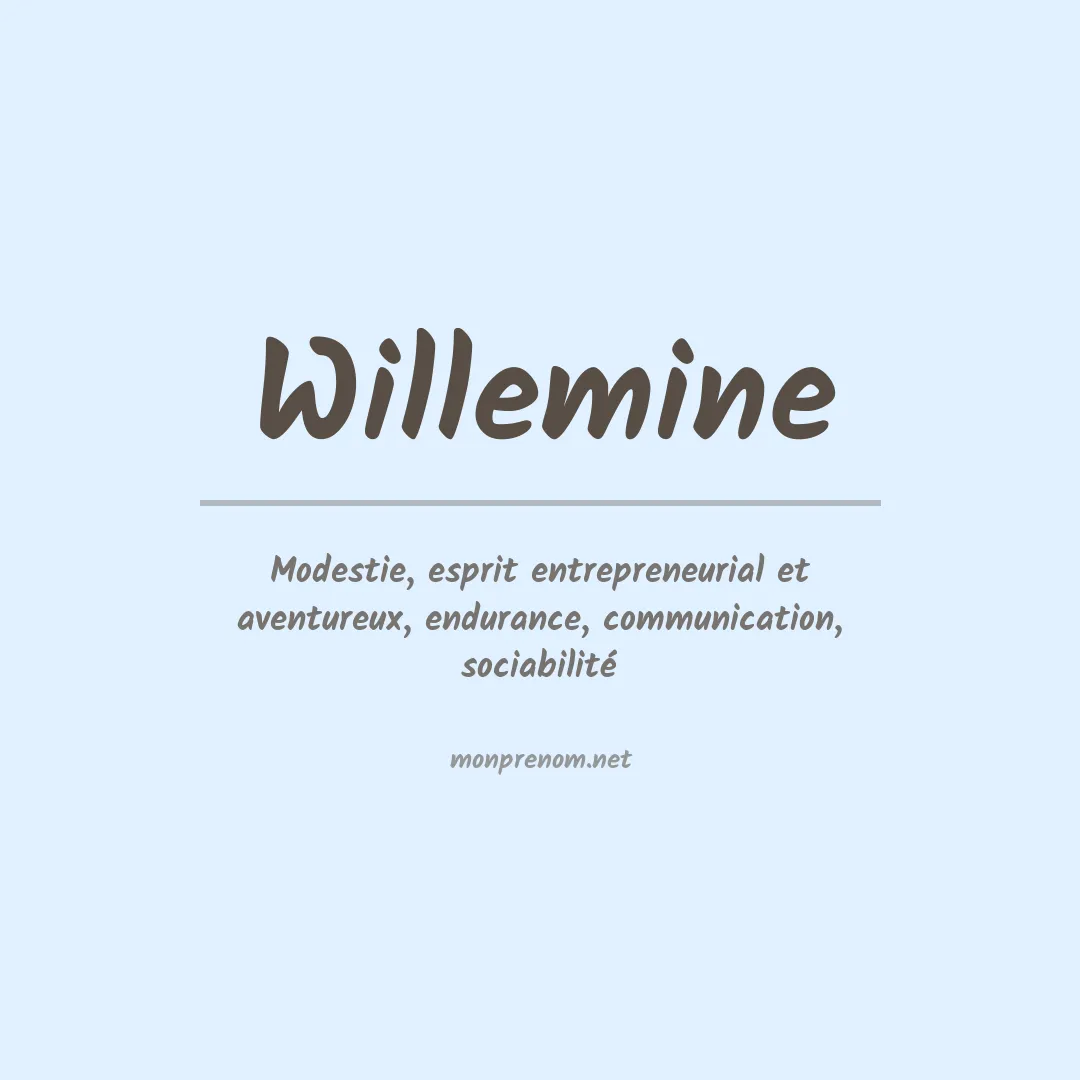 Prénom Willemine