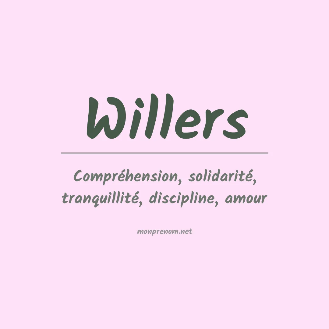 Prénom Willers